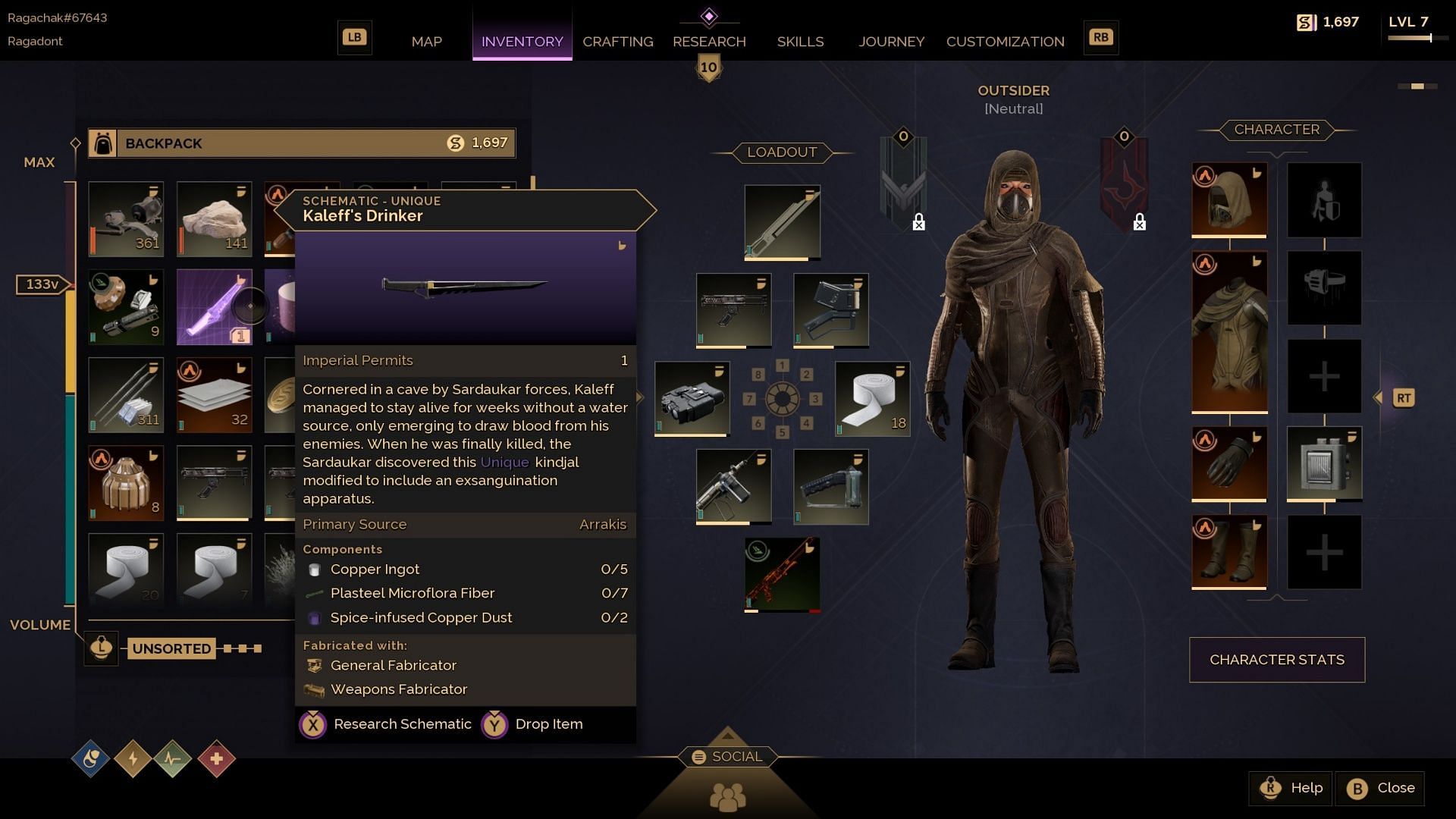 Locked Research won't stop you from getting amazing items and useful gear. It only slows the pace down a bit (Image via Funcom)